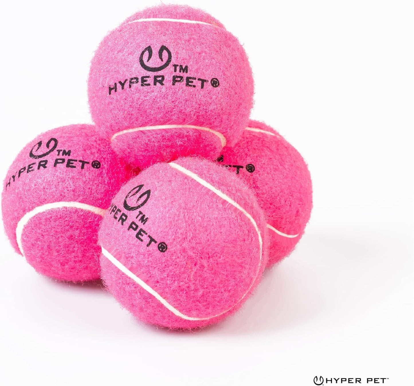 MINI Extra Small 1.75In Tennis Balls for Dogs (Safe Dog Ball Tennis Balls for Exercise & Training) Interactive Toys Work with K9 Kannon MINI Dog Ball Launcher - 4 Pack Pink