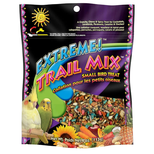 Extreme! Trail Mix for Cockatiels, Lovebirds, Parakeets, Canaries & Finches, Small Bird Treat, 4 Oz