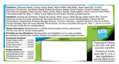 Extreme! Trail Mix for Cockatiels, Lovebirds, Parakeets, Canaries & Finches, Small Bird Treat, 4 Oz