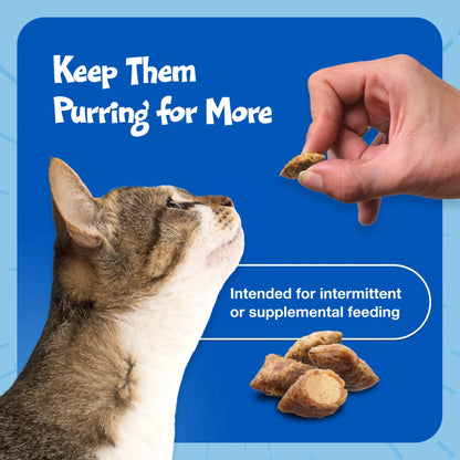 Bursts Crunchy & Creamy Cat Treats, Great for Training, Liver & Beef, 12-Oz. Tub