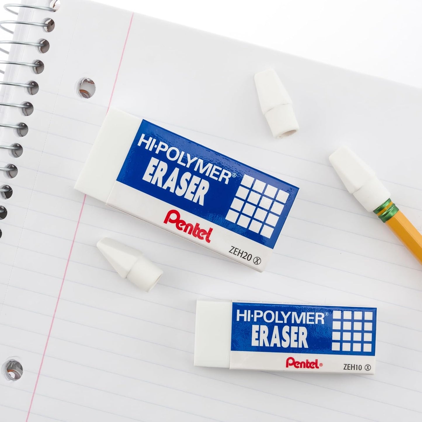 Hi-Polymer Block Eraser, Large, White, Pack of 10 Erasers