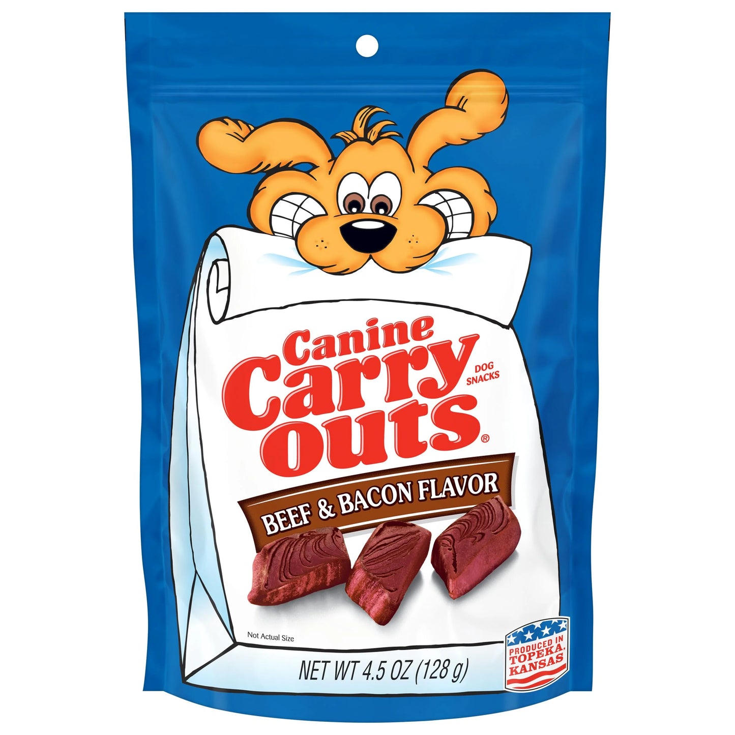 Beef & Bacon Flavor Dog Treats, 4.5Oz Bag