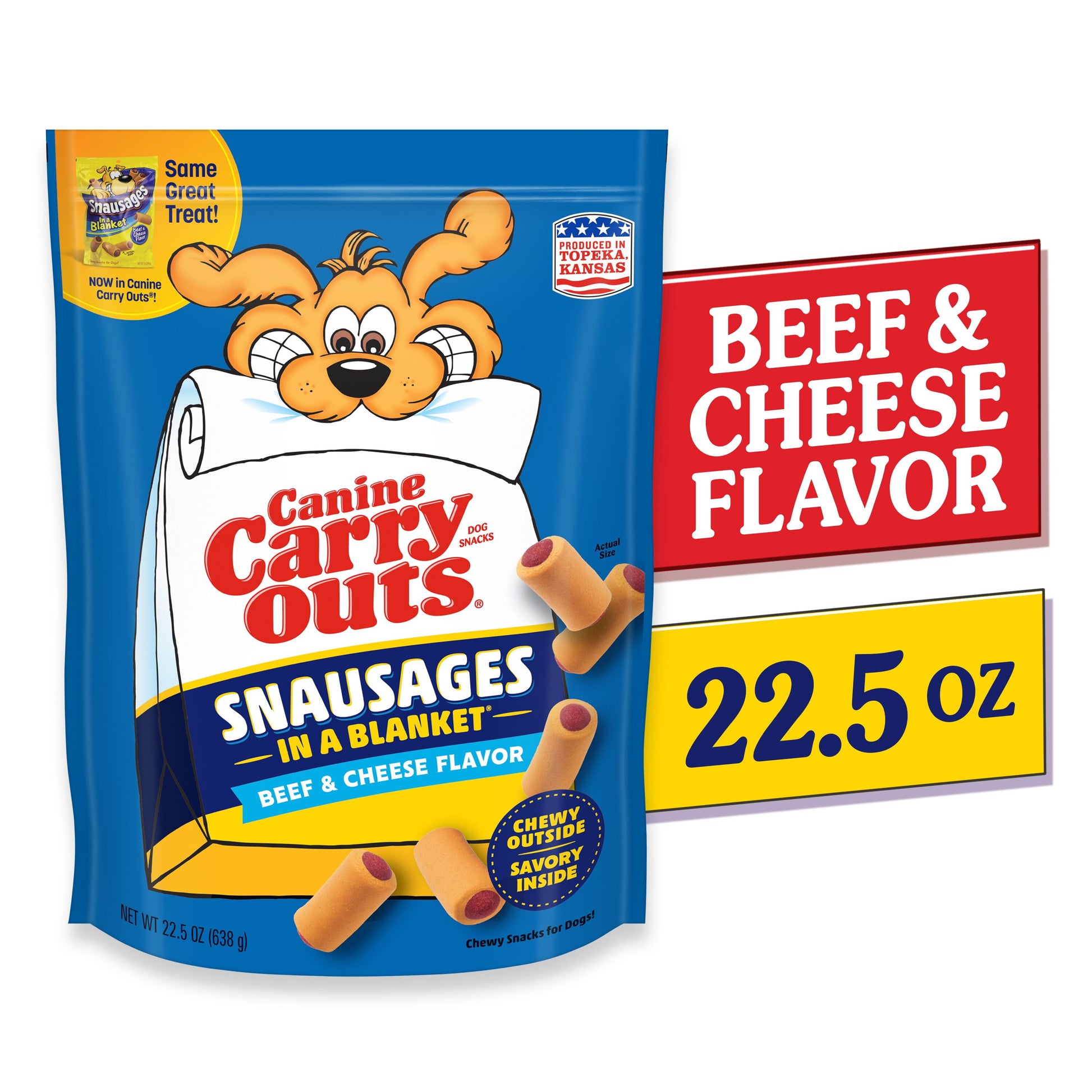 Beef & Bacon Flavor Dog Treats, 4.5Oz Bag