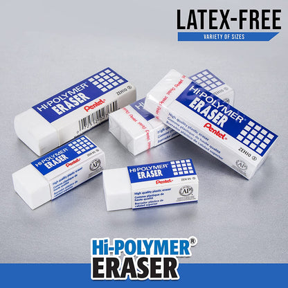 Hi-Polymer Block Eraser, Large, White, Pack of 10 Erasers